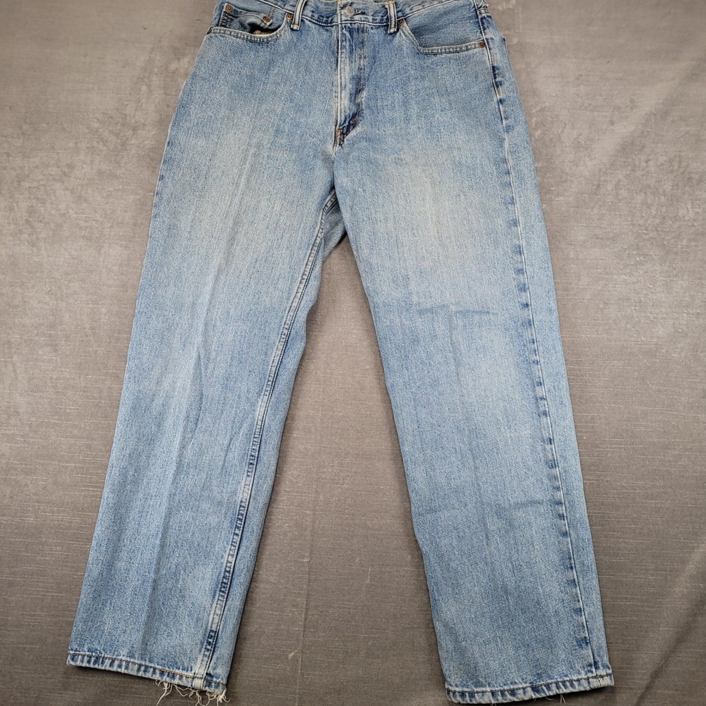 Levi's 550 Relaxed Fit Tapered Leg Jeans Mens Actual Size‎ 32x31 Light Wash Blue